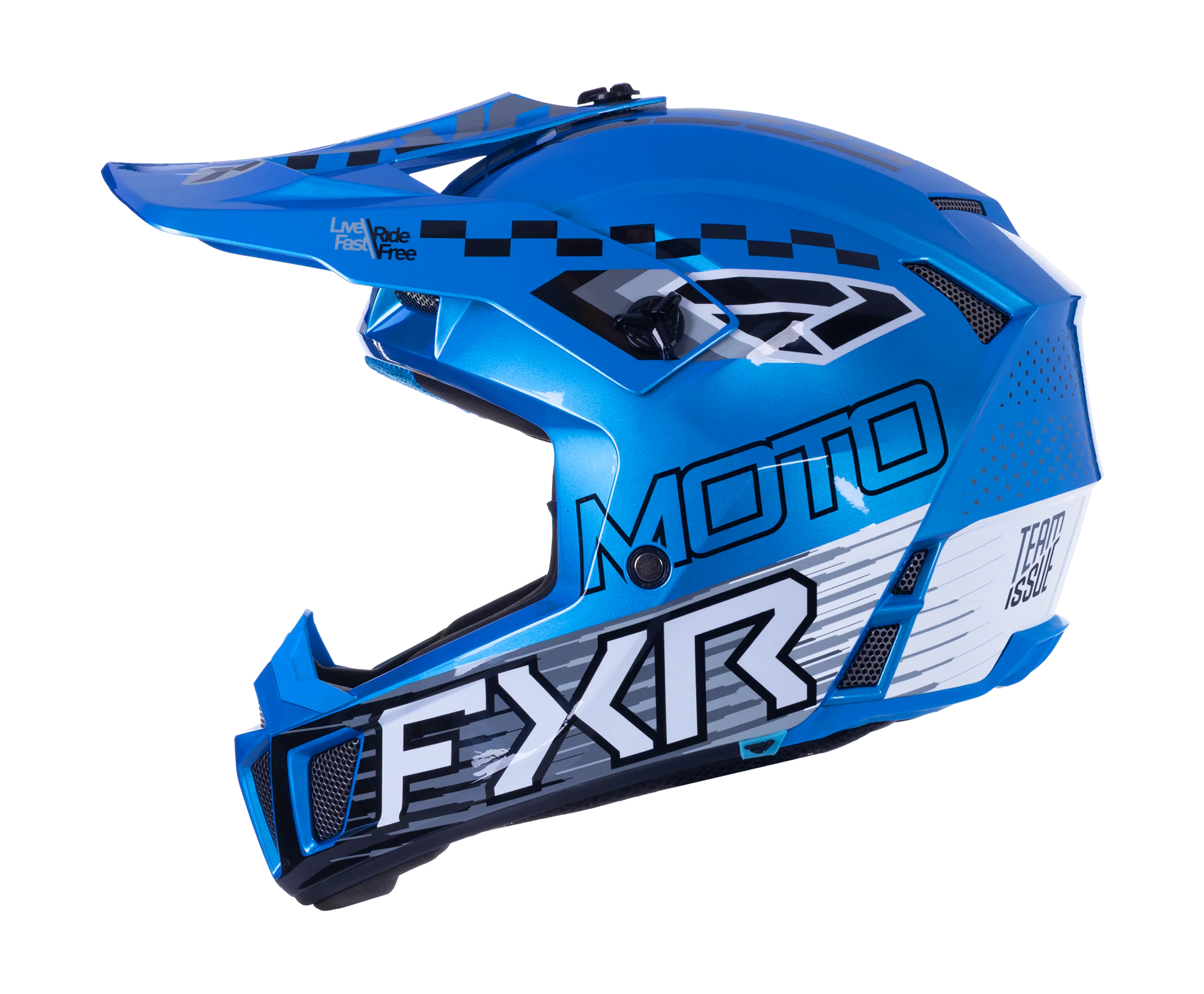 FXR Youth Motocross Helmet Clutch - Blue / White