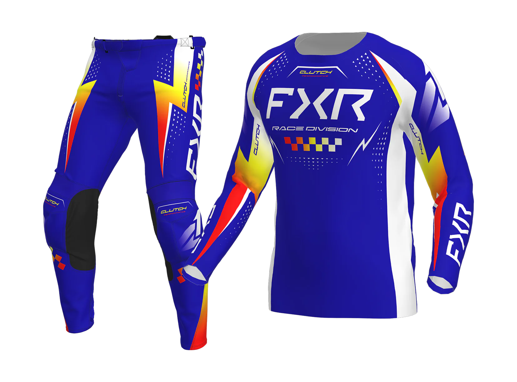 FXR Youth Motocross Gear 2026 Clutch Pro - Royal / Yellow / Red