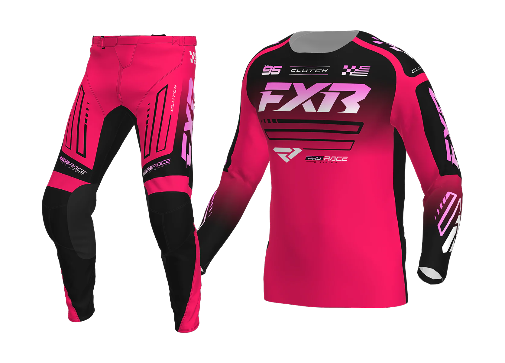 FXR Mini Motocross Gear 2026 Clutch - Razz / Black / Pink
