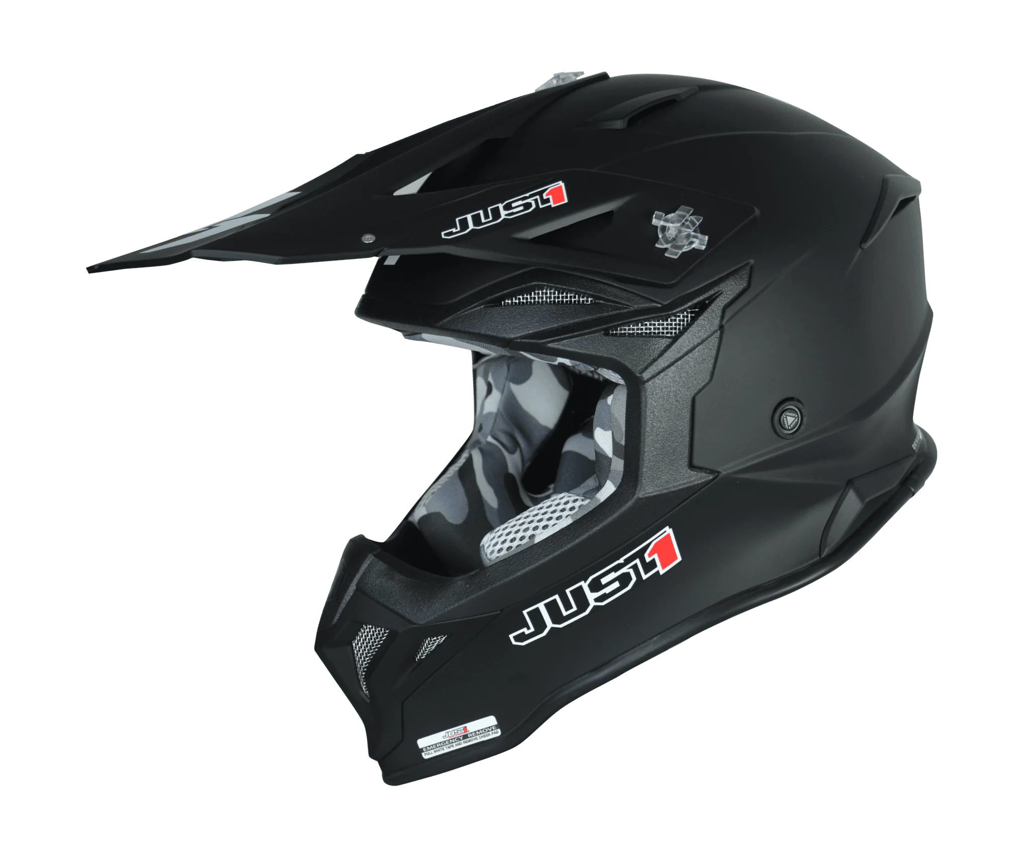 Just1 Motocross Helmet J39 Solid - Black