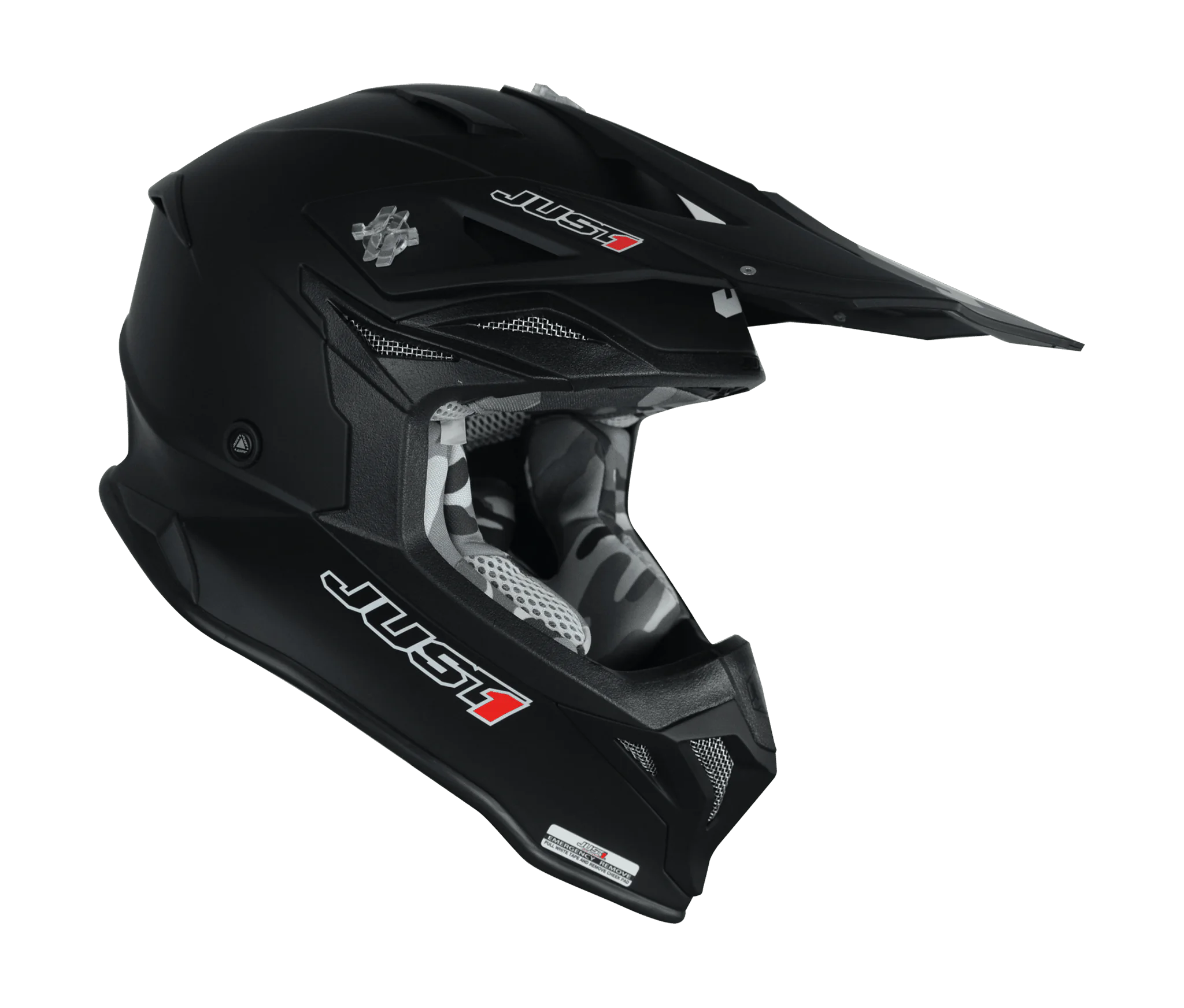 Just1 Motocross Helmet J39 Solid - Black