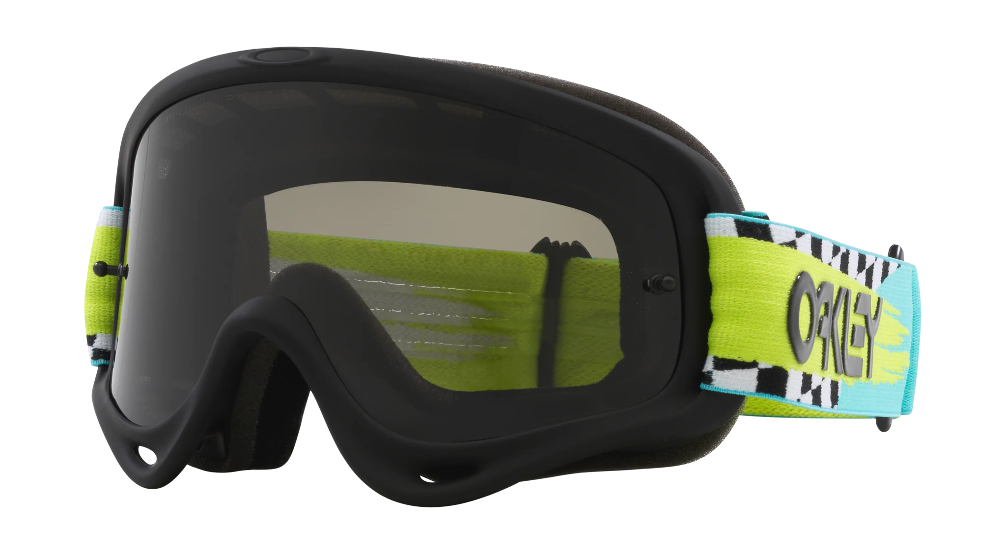 Oakley Motocross Goggle O-frame Teal Checks - Dark Grey