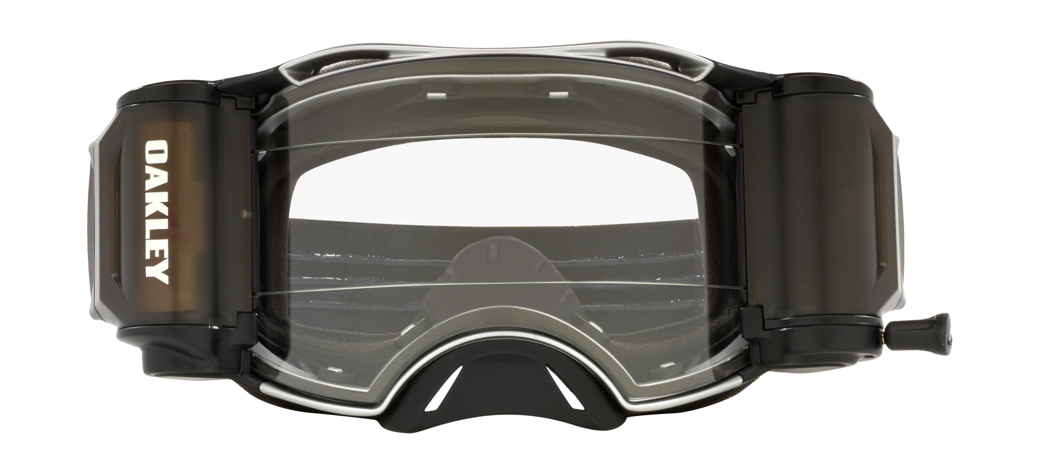 Oakley Motocross Goggle Roll-Off Airbrake MX Tuff Blocks Black Gunmetal - Clear