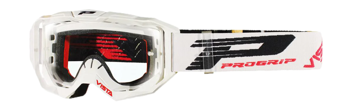 Progrip Motocross Goggle 3303 TR Vista - White - Clear