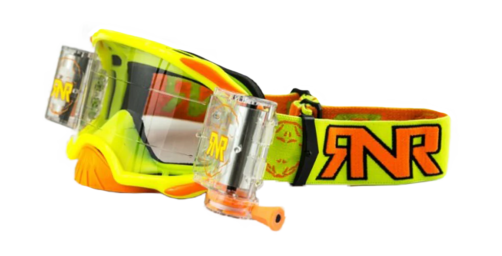 RNR Motocross Goggle Roll-Off Platinum WVS - Yellow - Clear