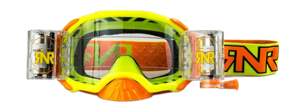 RNR Motocross Goggle Roll-Off Platinum WVS - Yellow - Clear