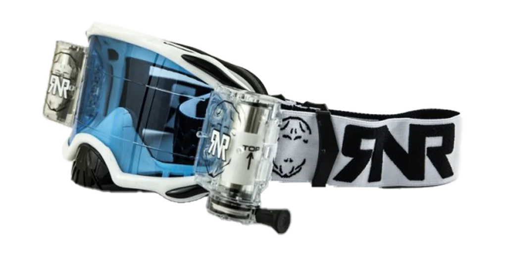 RNR Motocross Goggle Roll-Off Platinum WVS - White - Smoke