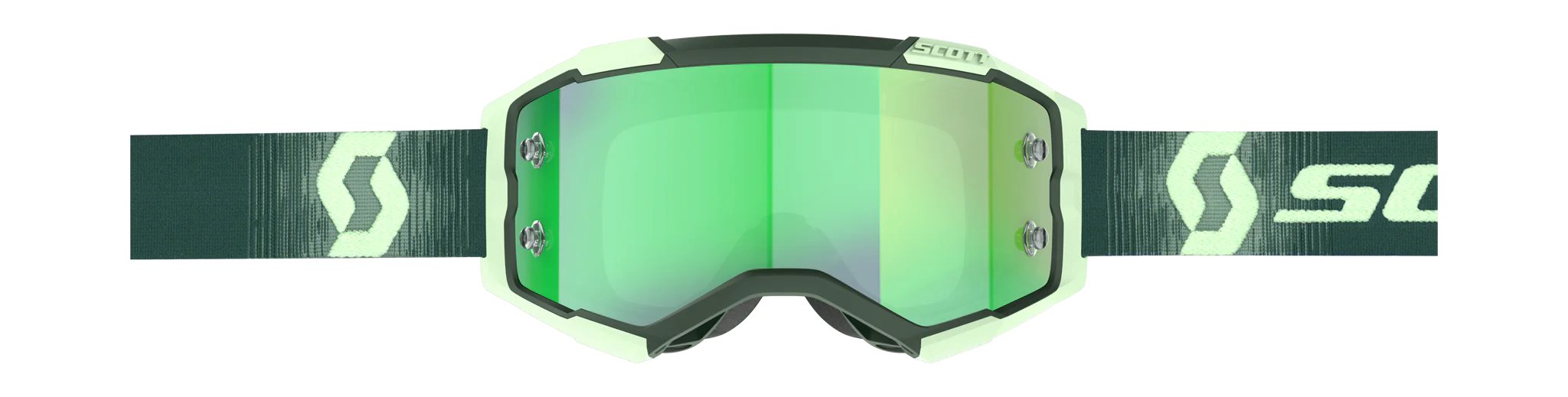 Scott Motocross Goggle Fury - Dark Green / Mint Green - Mirror Green