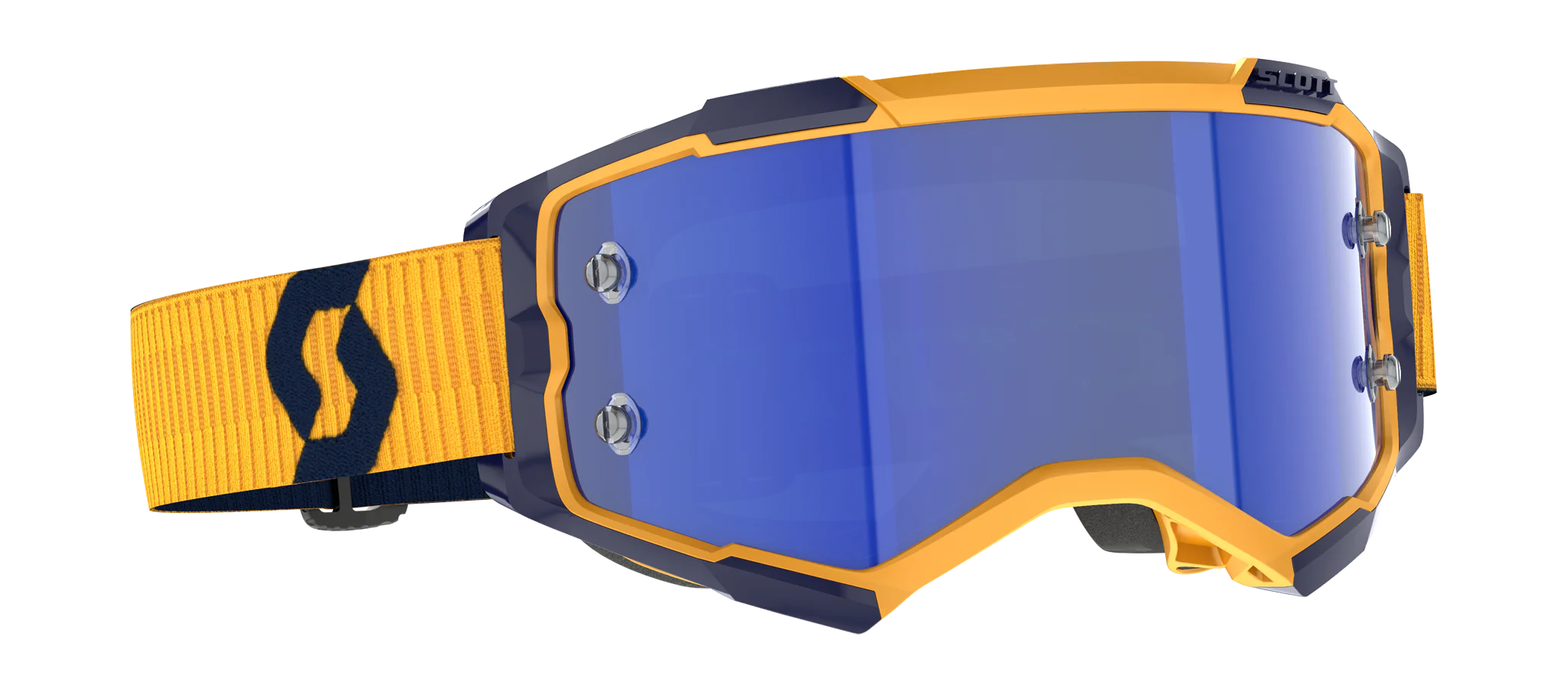 Scott Motocross Goggle Fury - Yellow / Blue - Mirror Electric Blue