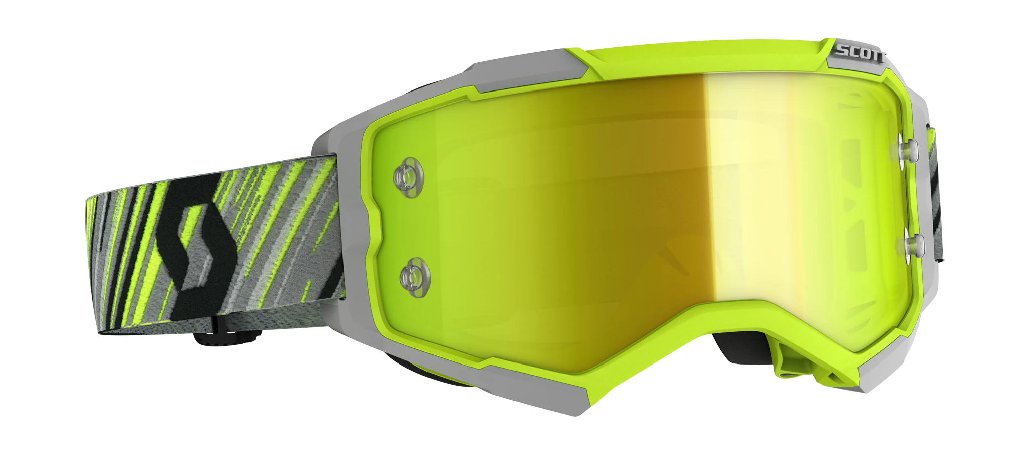 Scott Motocross Goggle Fury - Yellow / Grey - Mirror Yellow