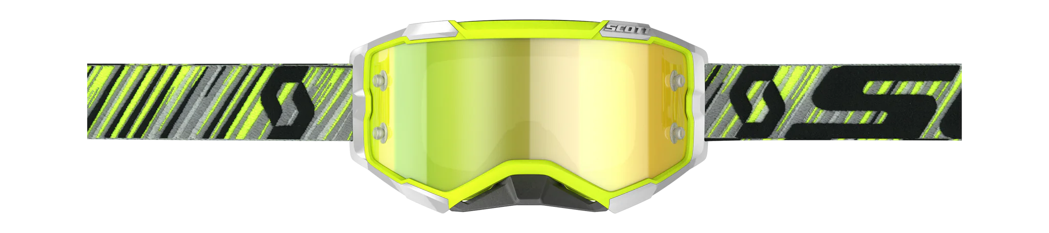 Scott Motocross Goggle Fury - Yellow / Grey - Mirror Yellow