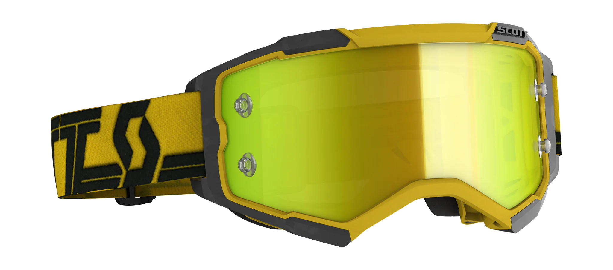 Scott Motocross Goggle Fury - Yellow / Black - Mirror Yellow