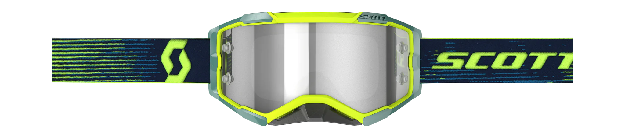 Scott Motocross Goggle Fury - Neon Yellow / Blue - Light Sensitive Grey