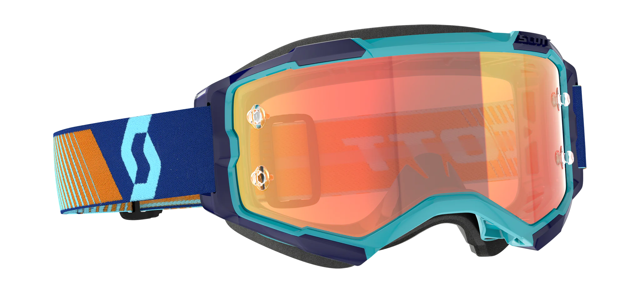 Scott Motocross Goggle Fury - Royal Blue / Orange - Mirror Orange