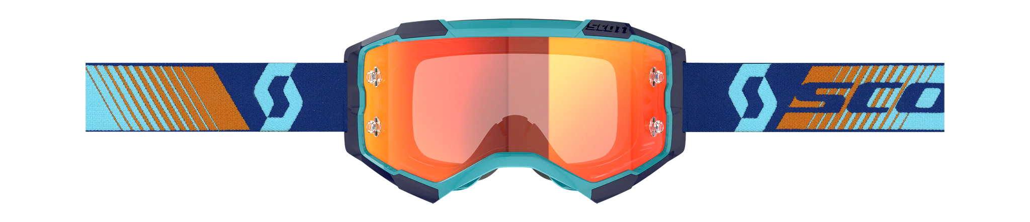 Scott Motocross Goggle Fury - Royal Blue / Orange - Mirror Orange