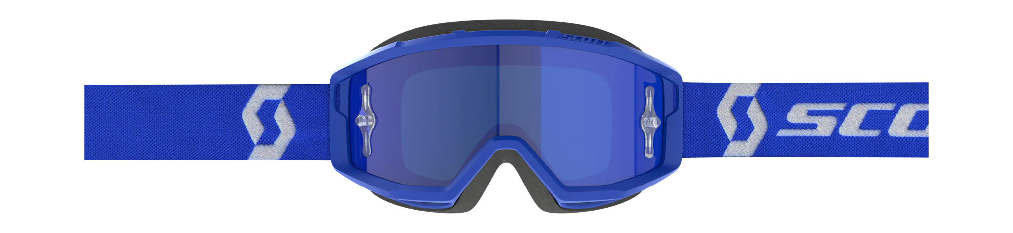Scott Motocross Goggle Primal - Blue / White - Mirror Electric Blue