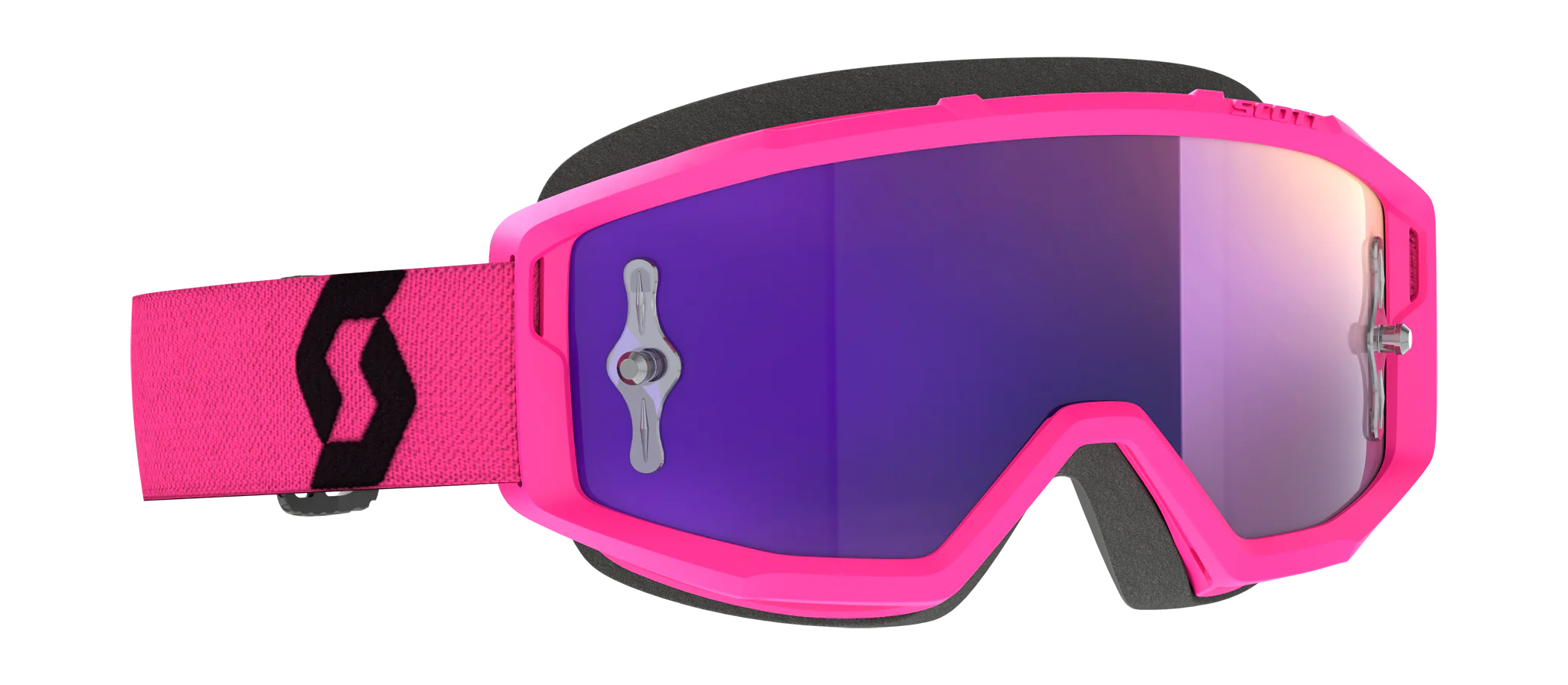 Scott Motocross Goggle Primal - Pink / Black - Mirror Purple