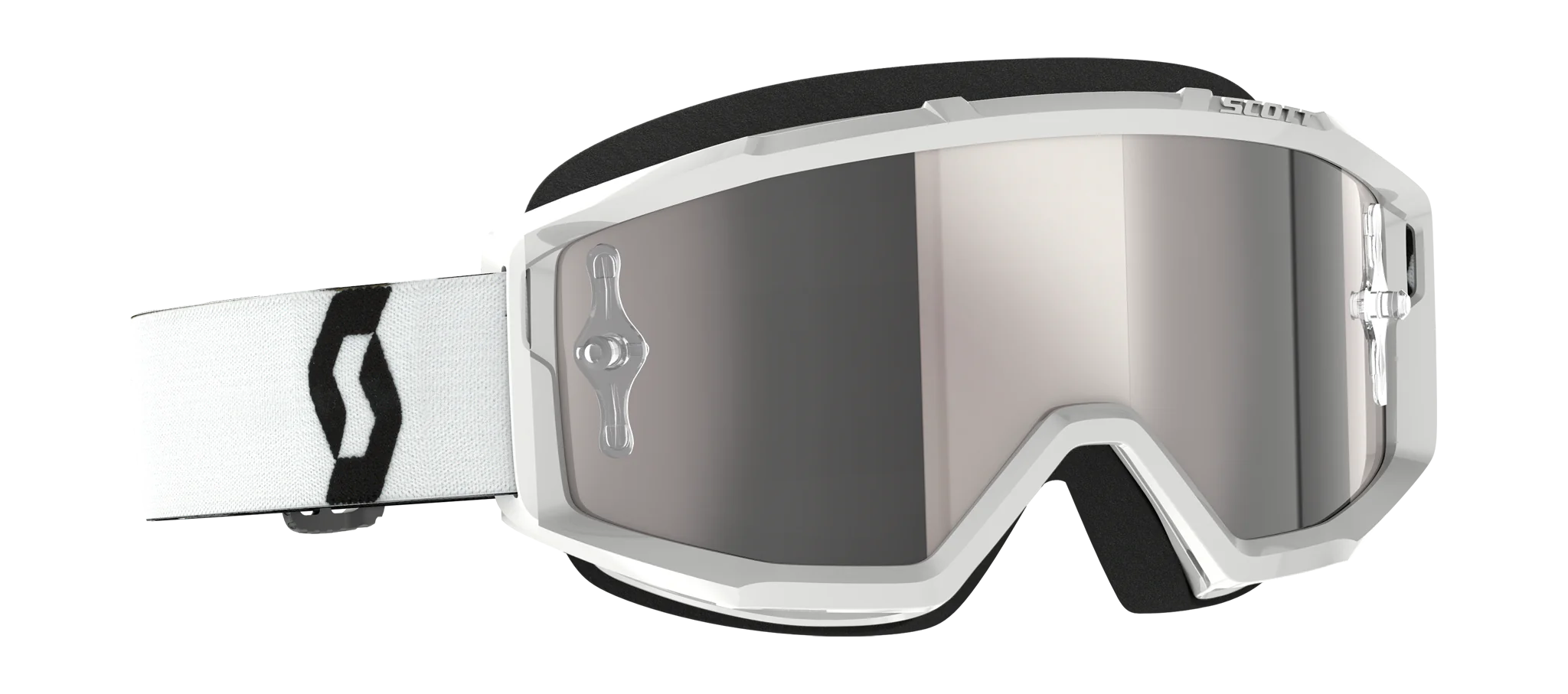 Scott Motocross Goggle Primal - White - Mirror Silver