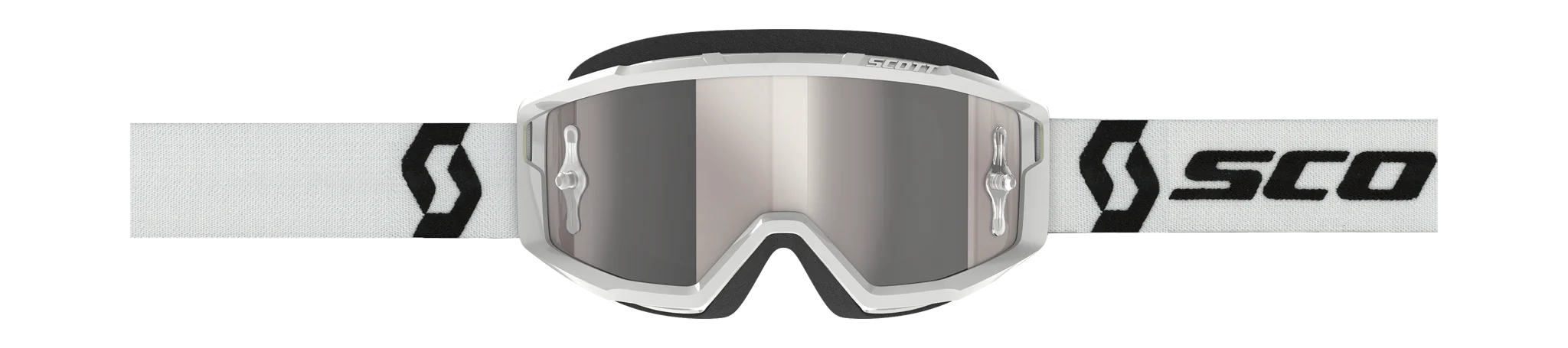 Scott Motocross Goggle Primal - White - Mirror Silver