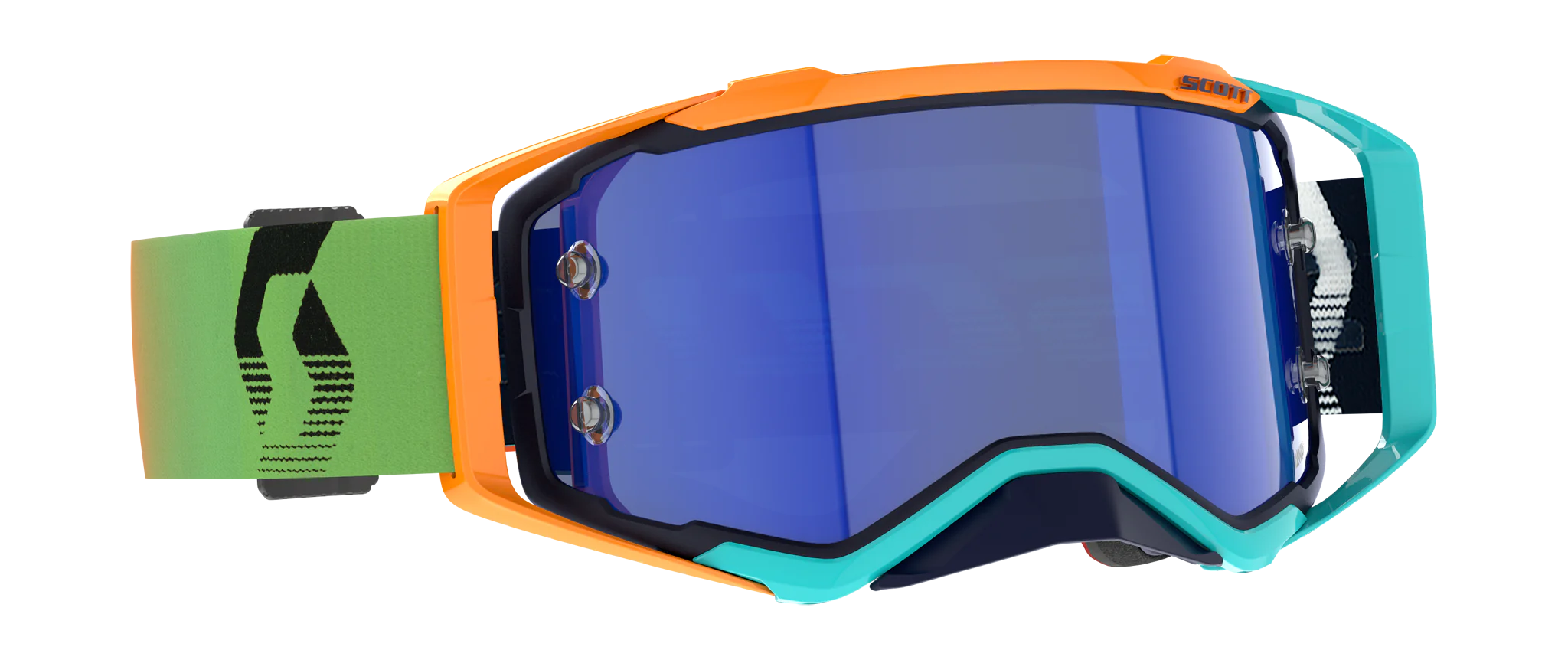 Scott Motocross Goggle Prospect - Blue / Orange - Amplifier Mirror Blue