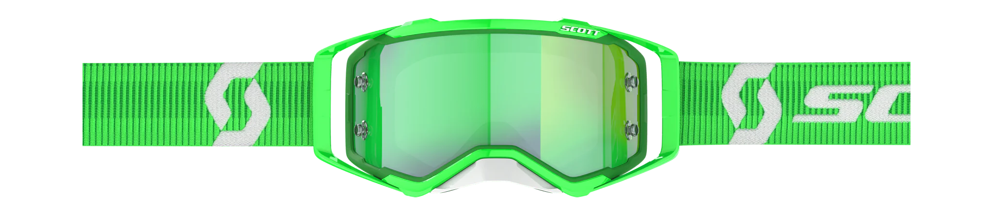 Scott Motocross Goggle Prospect - Green / White - Mirror Green
