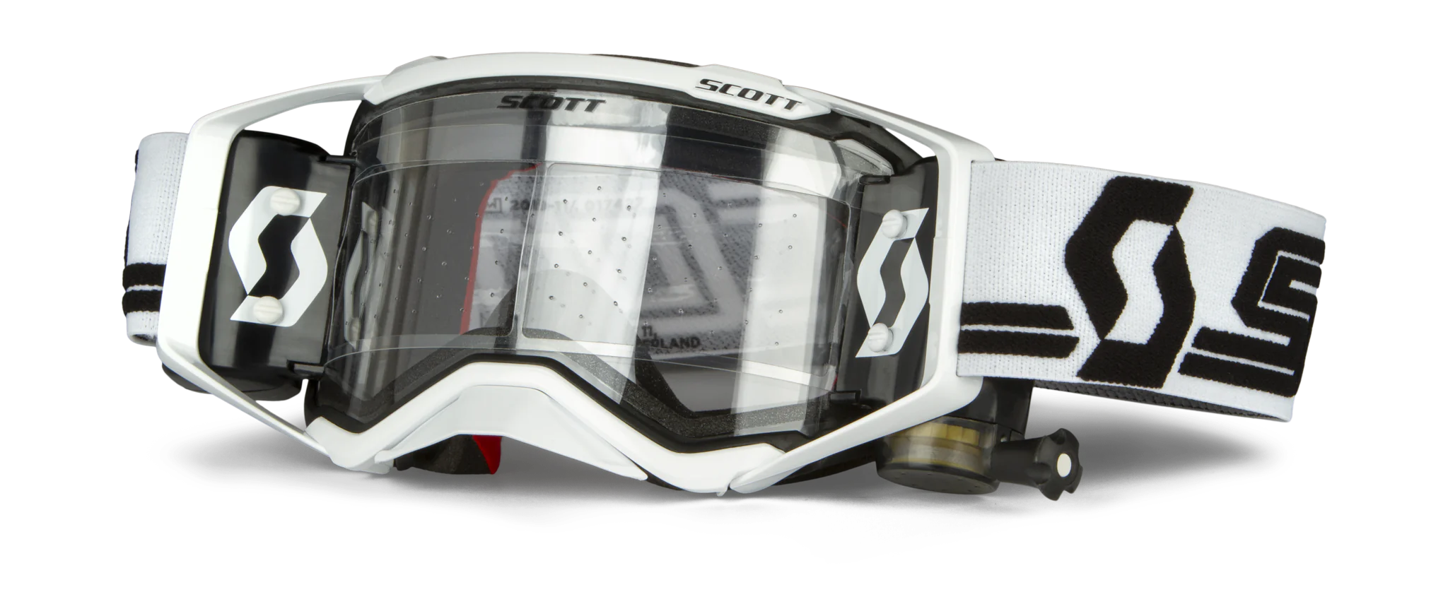 Scott Motocross Goggle Roll-Off Prospect WFS - White / Black - Clear