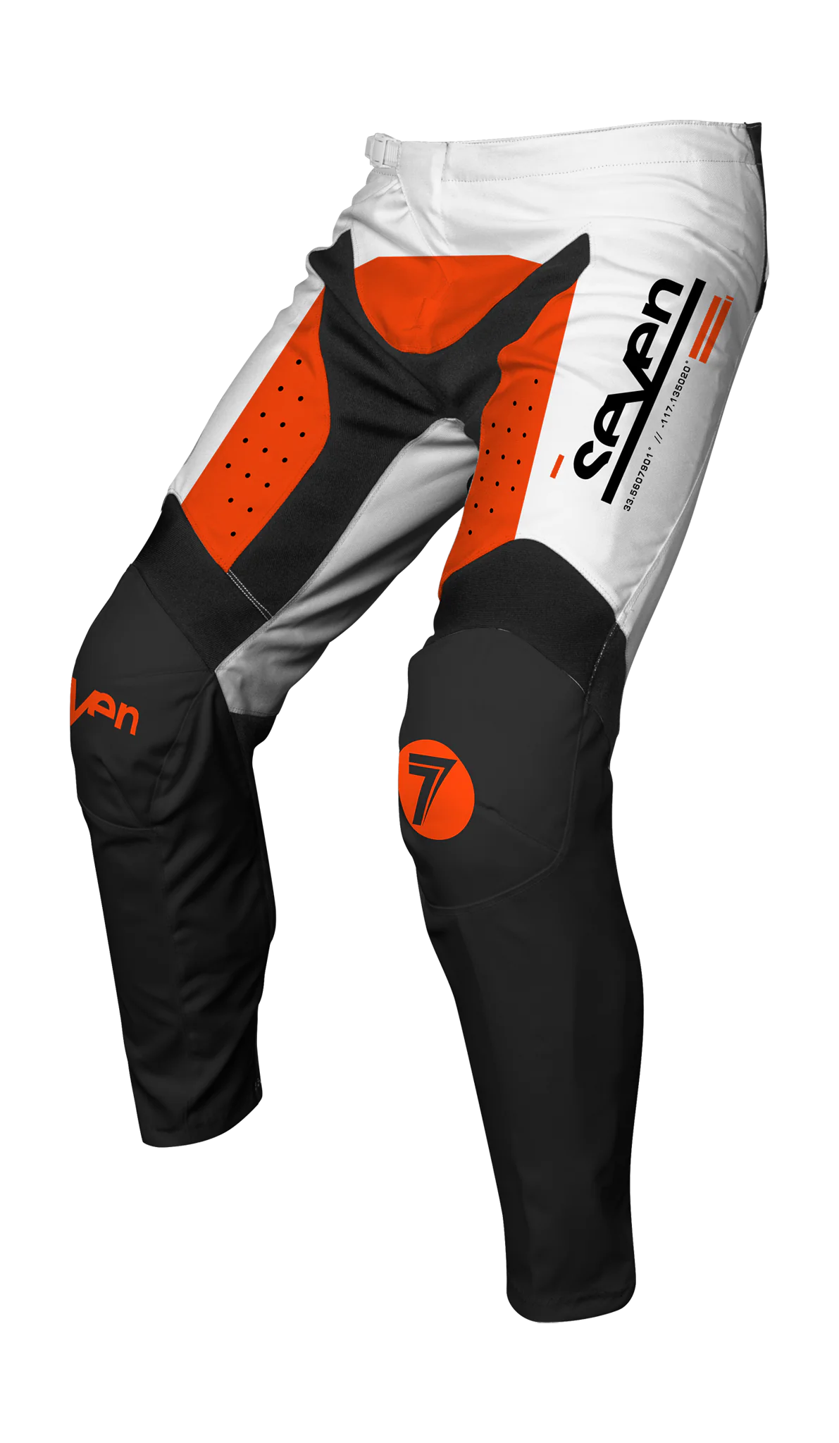 Seven Youth Motocross Pants Vox Aperture - White / Orange