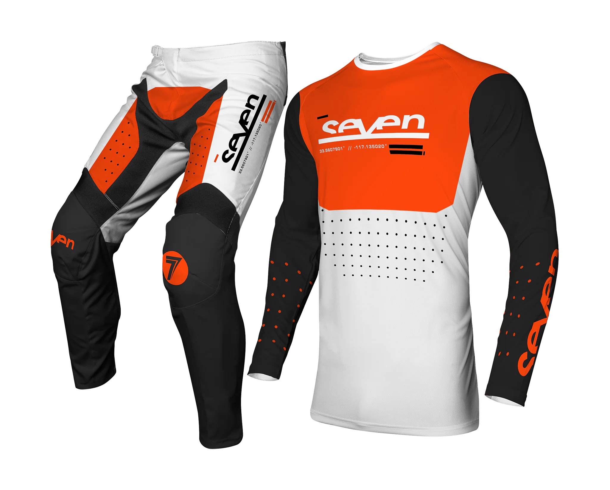 Seven Youth Motocross Gear Vox Aperture - White / Orange