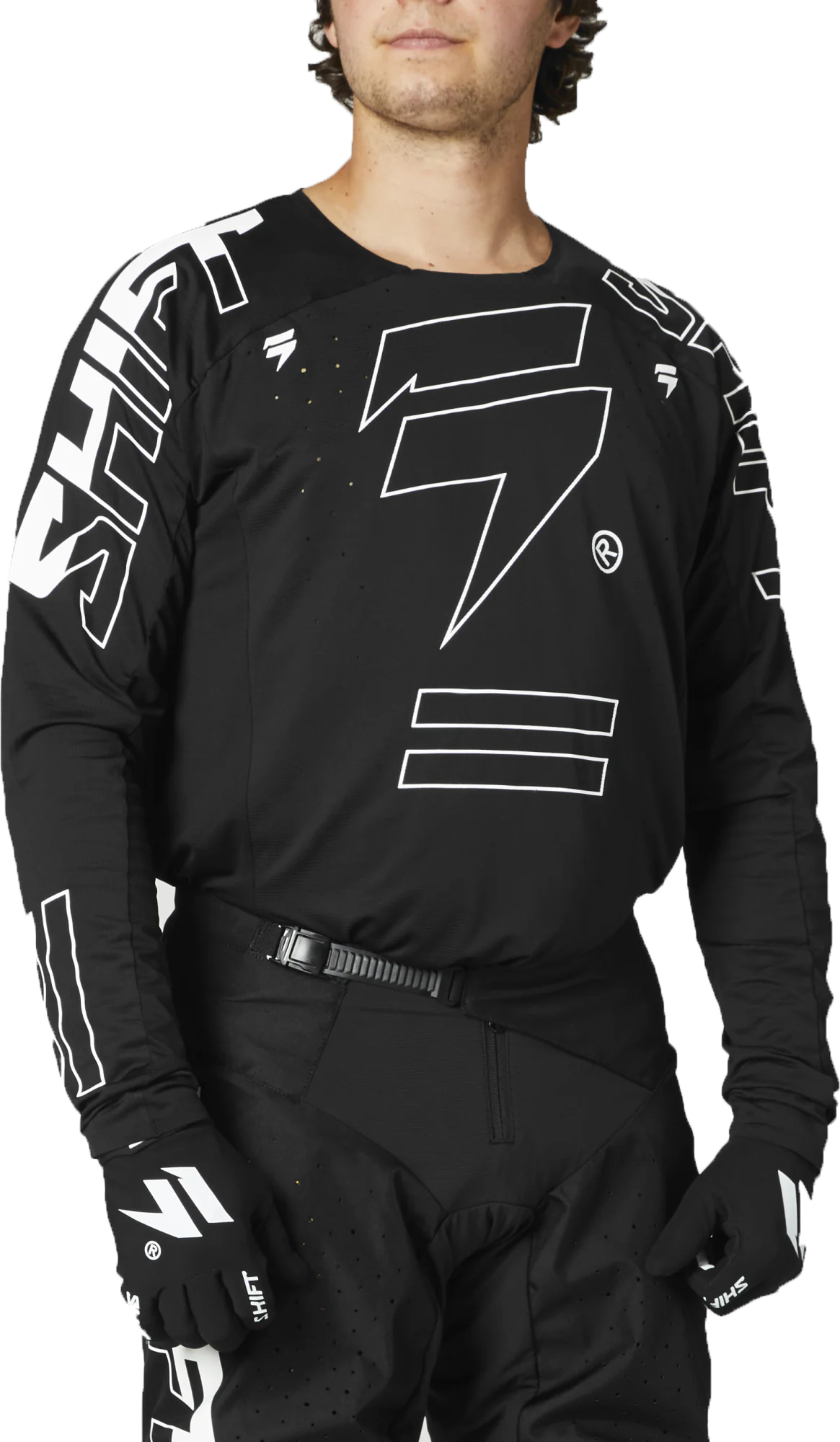 Shift Motocross Jersey 3LACK Label King - Black