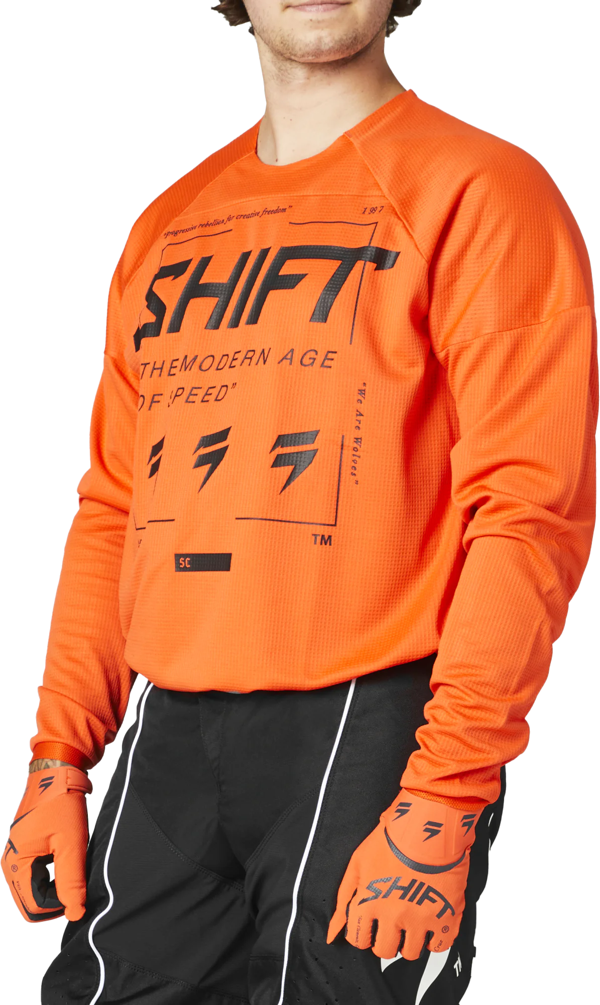 Shift Motocross Jersey WHIT3 Label Bliss - Blood Orange