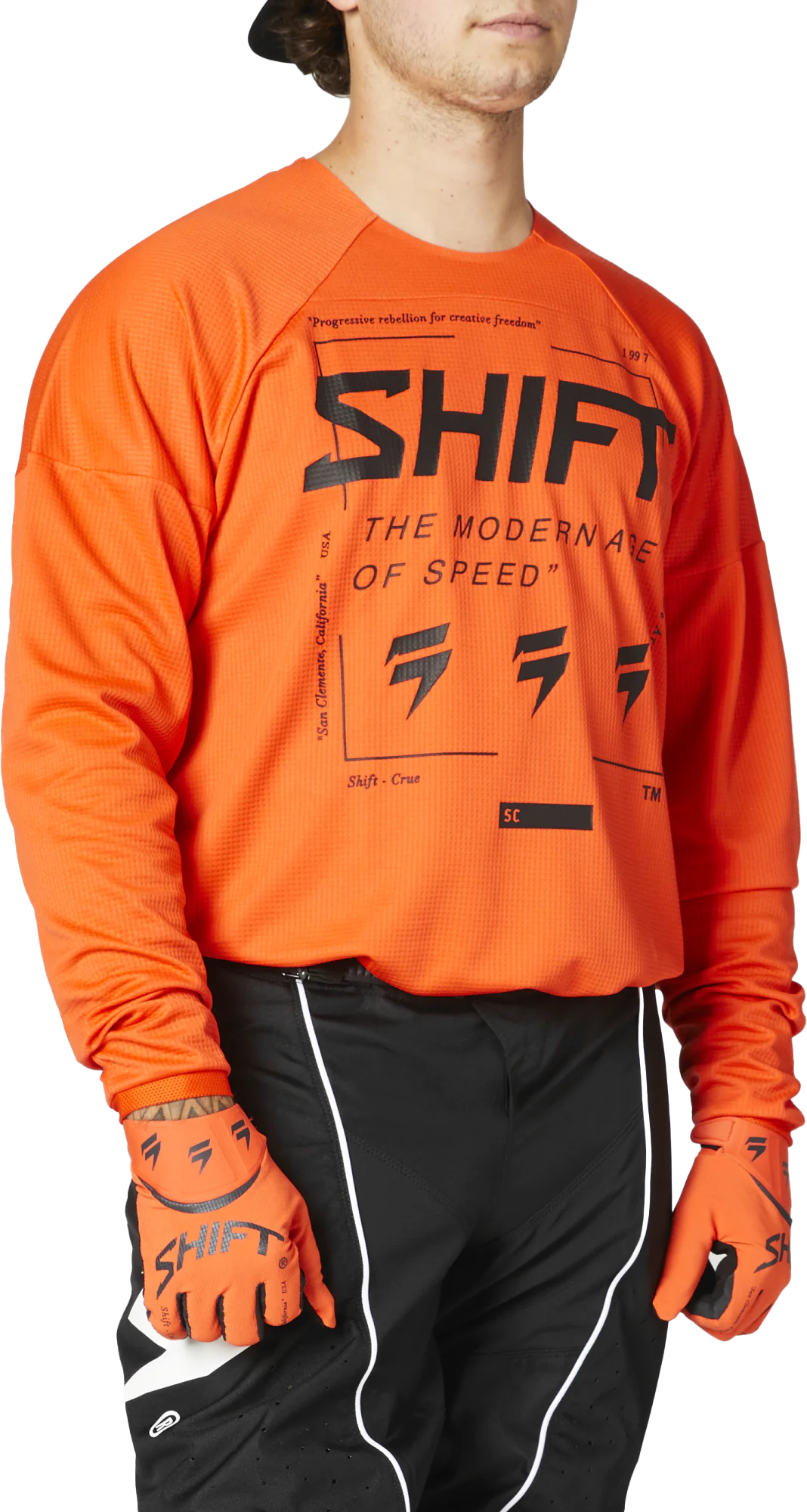 Shift Motocross Jersey WHIT3 Label Bliss - Blood Orange