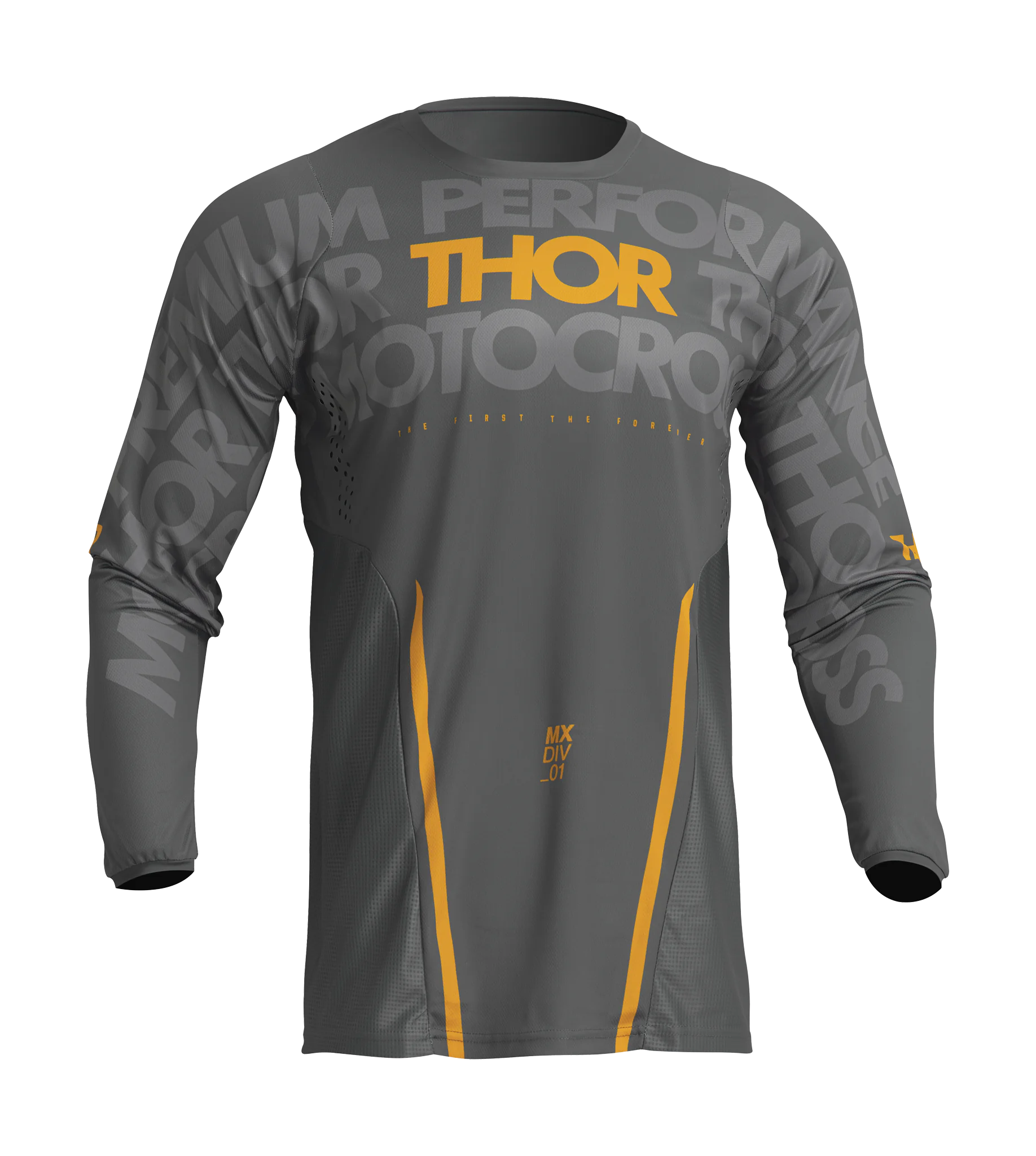 Thor Motocross Jersey Pulse Mono - Grey / Yellow
