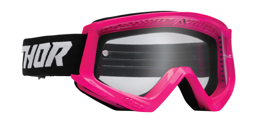 Thor Motocross Goggle Combat Racer - Flo Pink / Black - Clear
