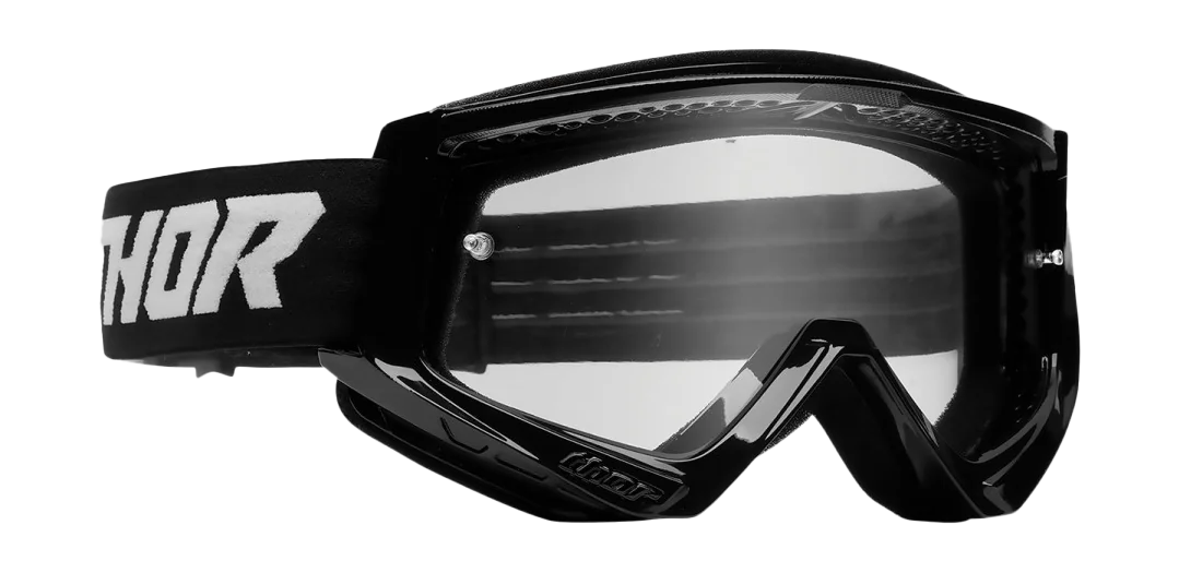 Thor Motocross Goggle Combat Racer - Black / White - Clear