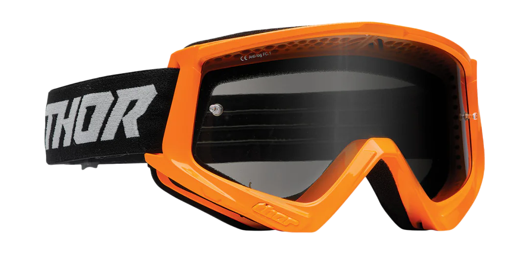 Thor Motocross Goggle Combat Sand Racer - Flo Orange / Grey - Smoke