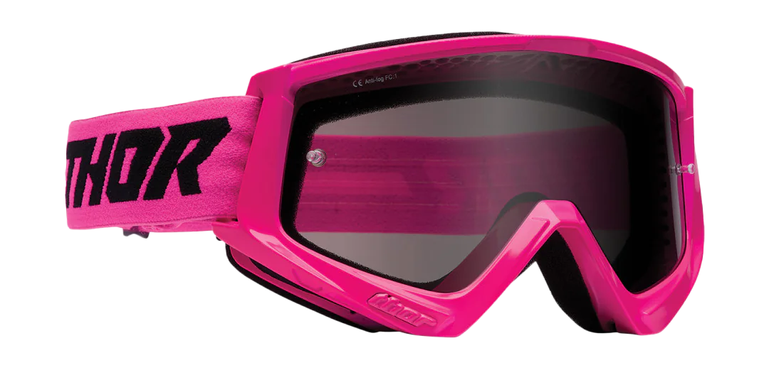 Thor Motocross Goggle Combat Sand Racer - Flo Pink / Black - Smoke