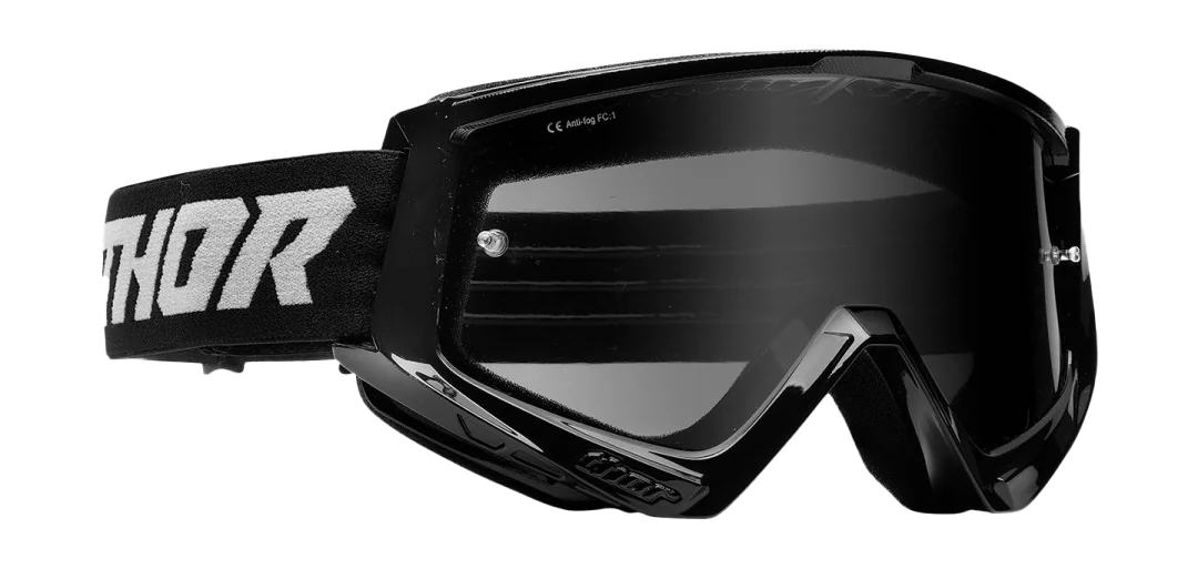 Thor Motocross Goggle Combat Sand Racer - Black / Grey - Smoke