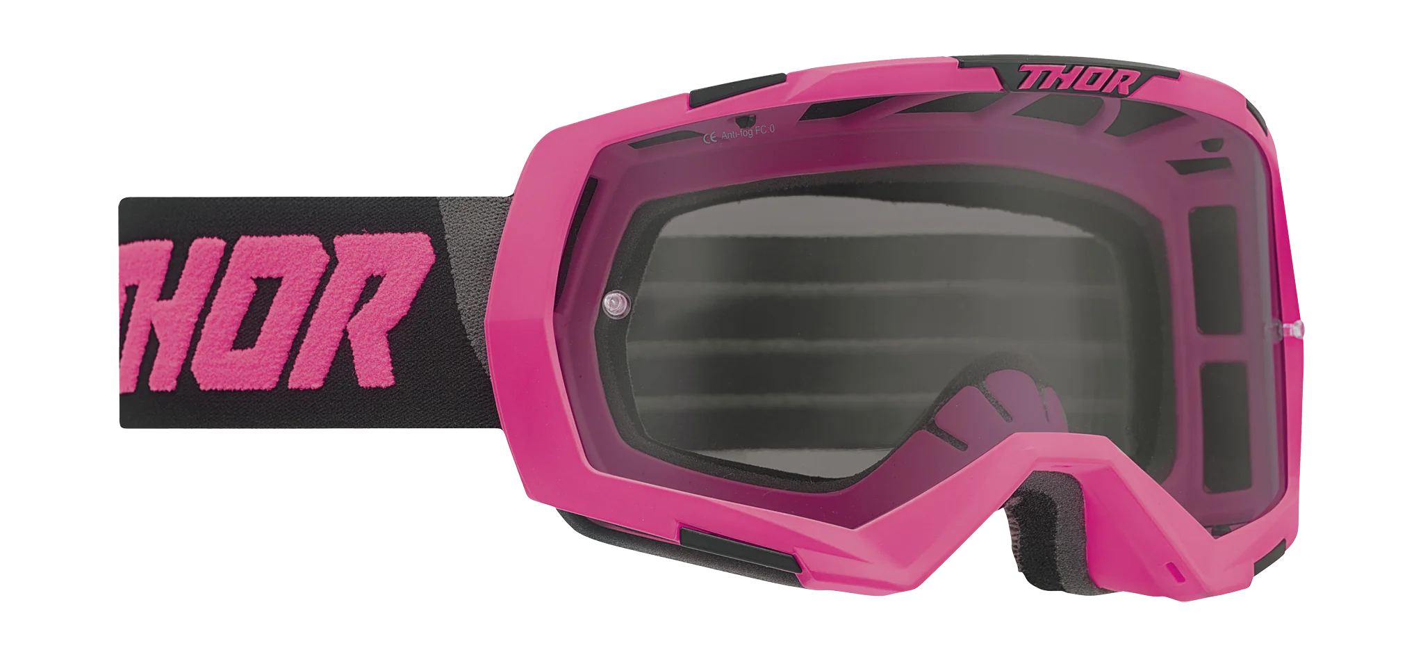 Thor Motocross Goggle Regiment - Flo Pink / Black - Smoke