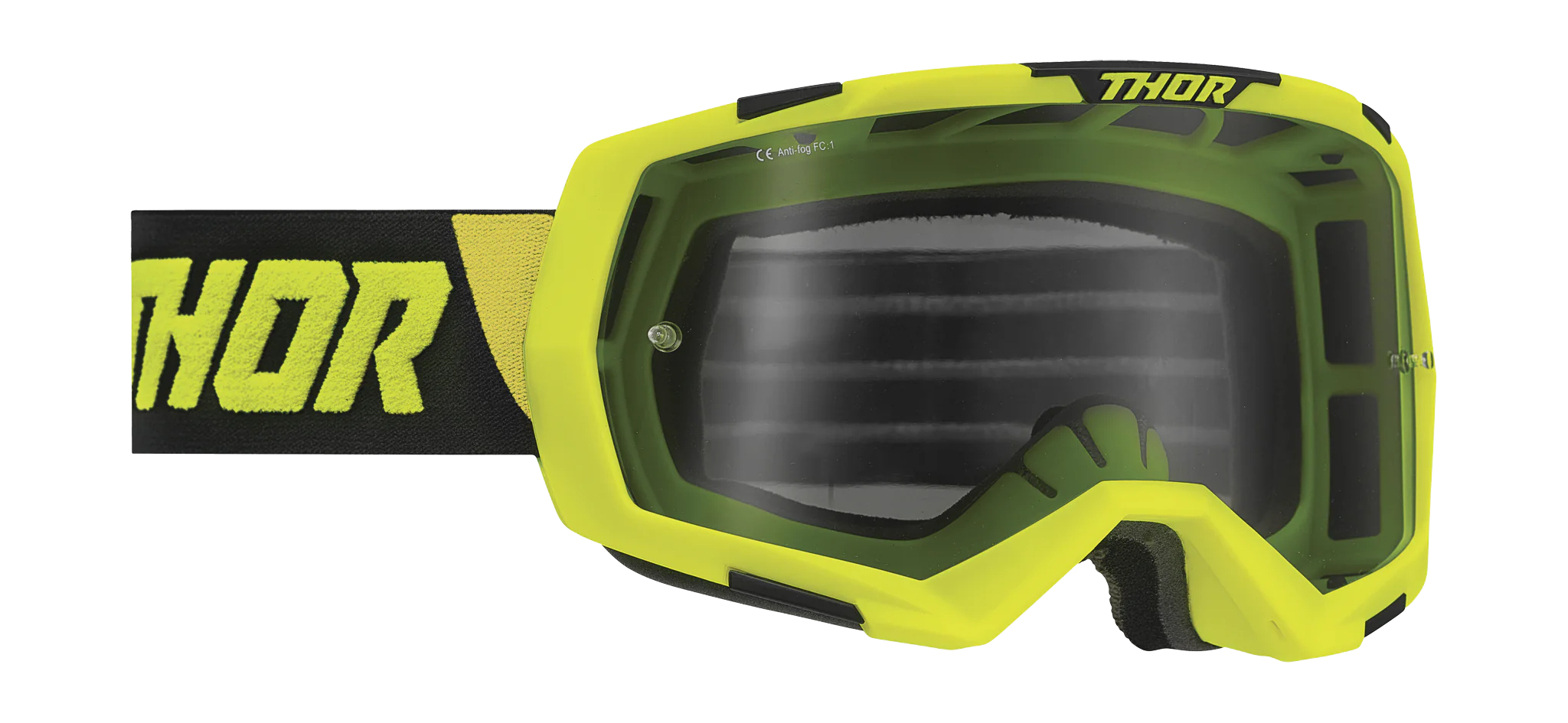Thor Motocross Goggle Regiment - Lime / Black - Smoke