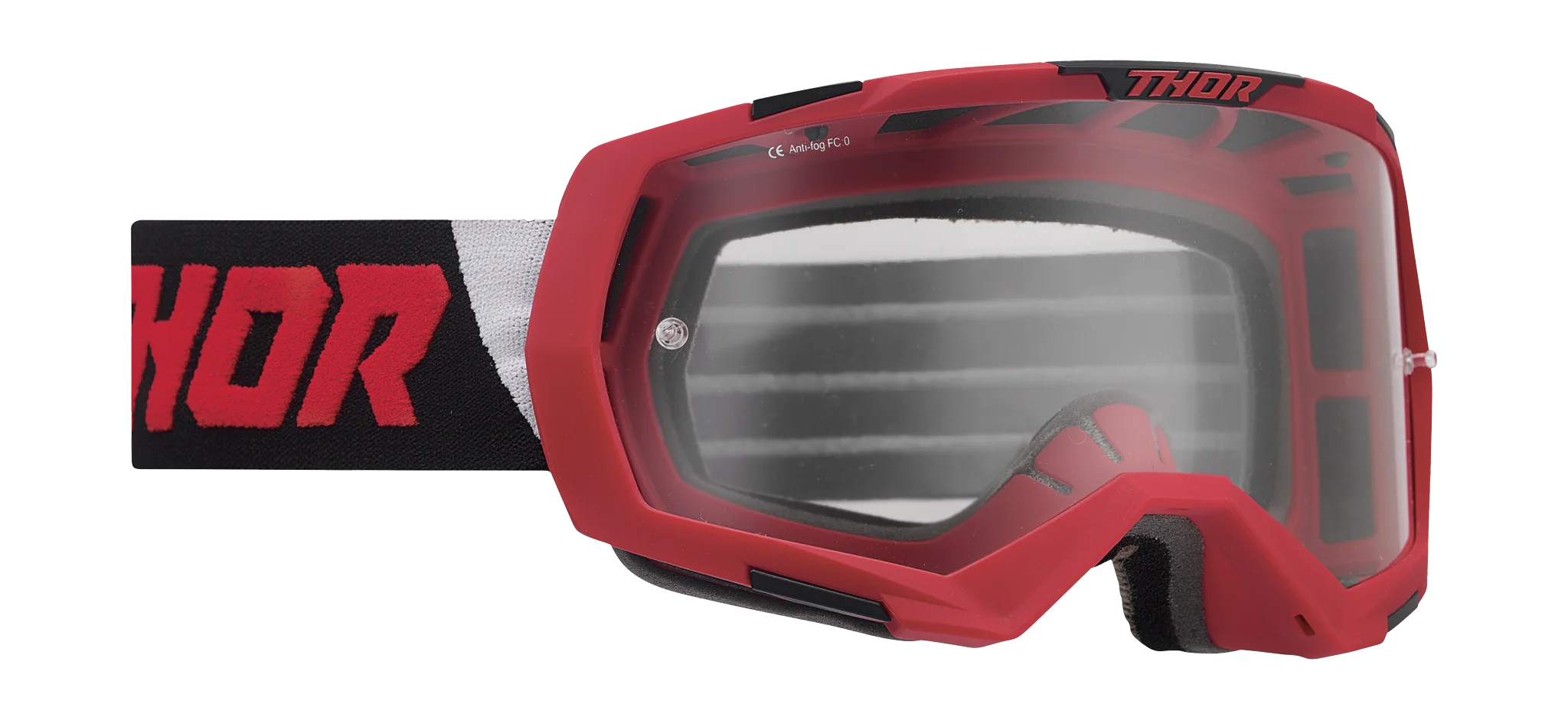 Thor Motocross Goggle Regiment - Red / Black - Clear