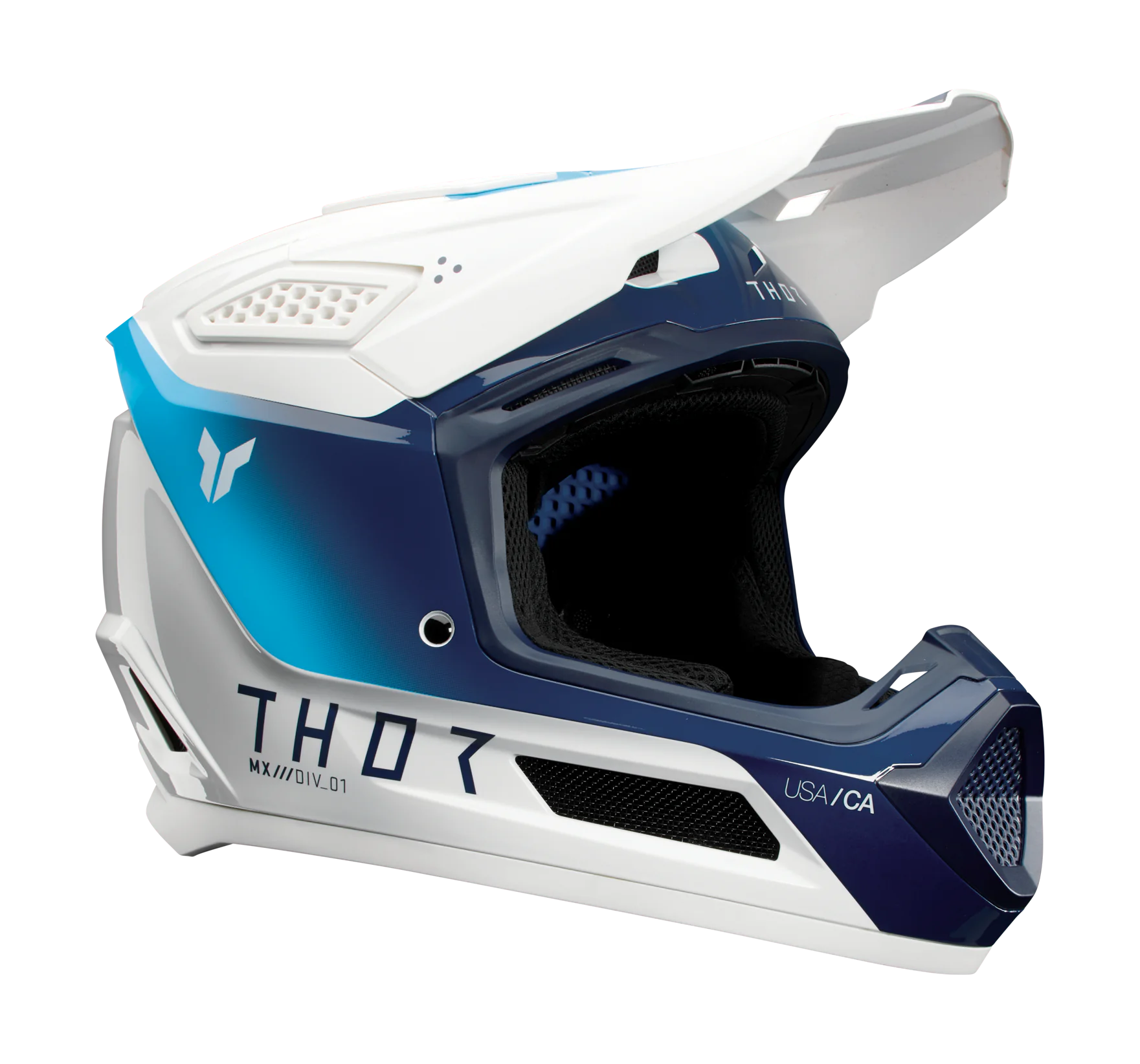 Thor Motocross Helmet Fleet Storm - White / Navy