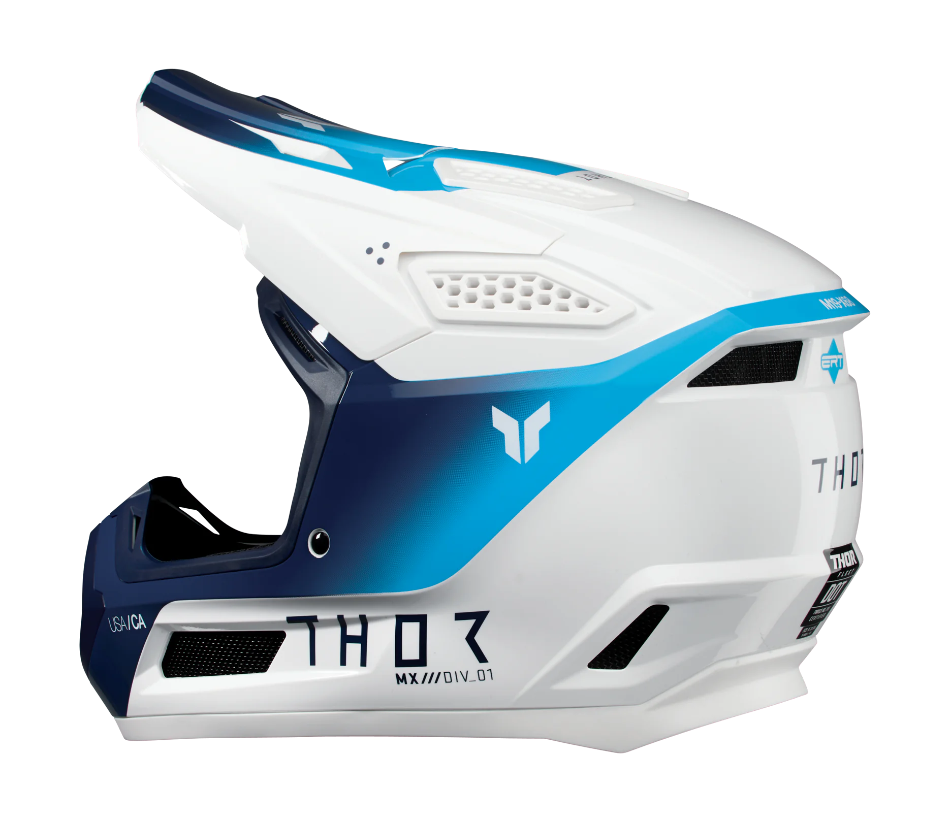 Thor Motocross Helmet Fleet Storm - White / Navy