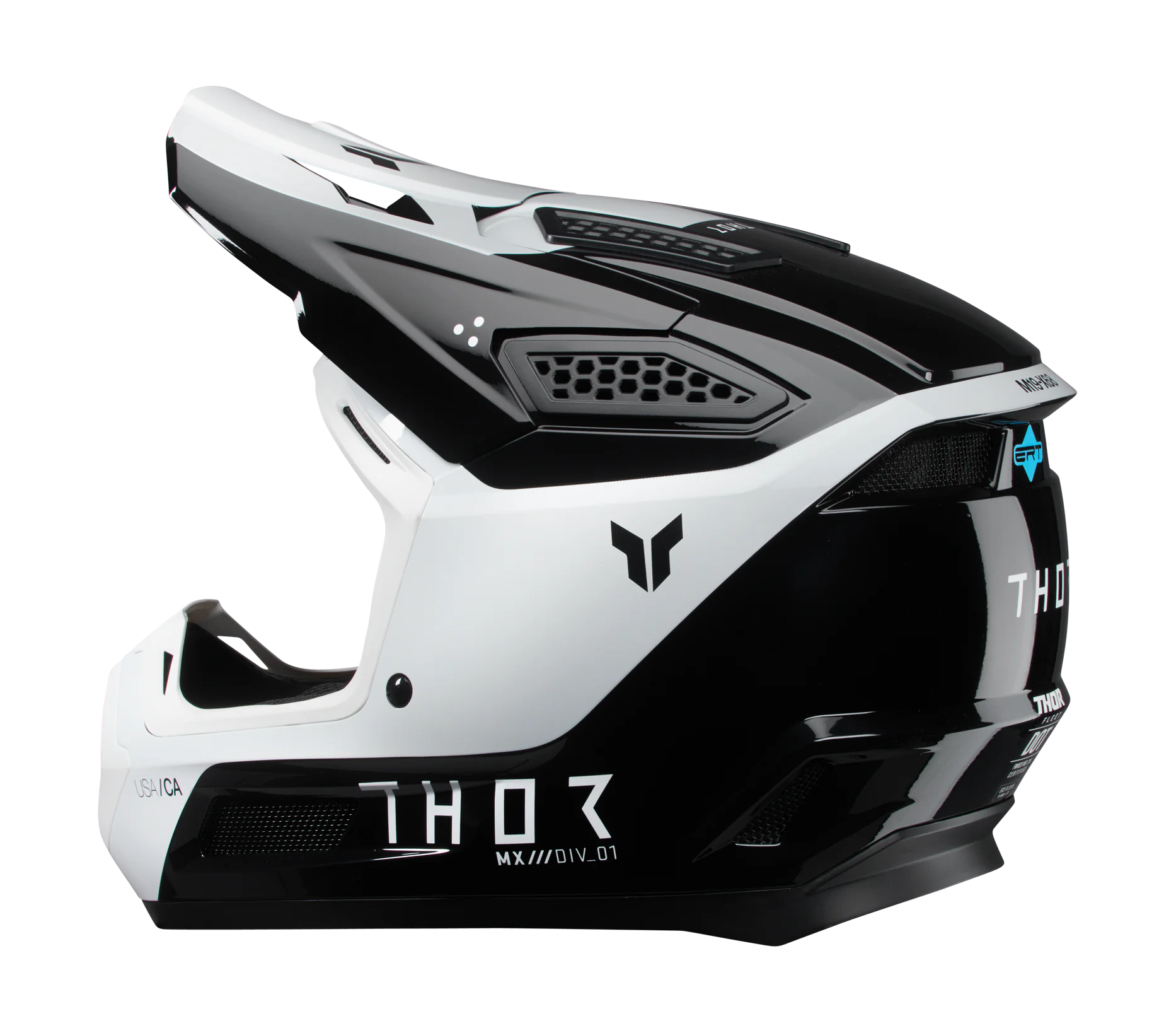 Thor Motocross Helmet Fleet Storm - Black / White