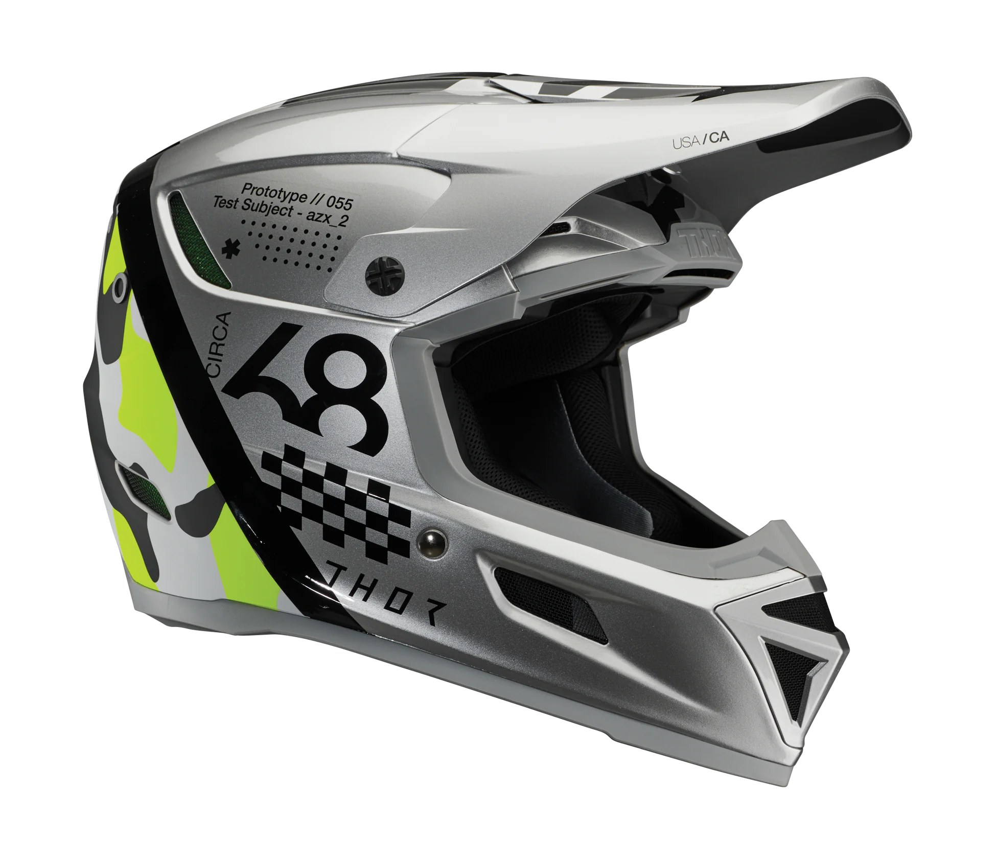 Thor Motocross Helmet Reflex Sport Riot - Grey / Acid