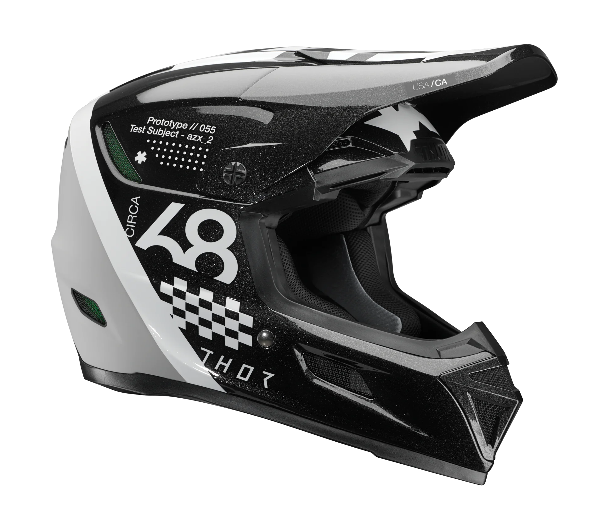 Thor Motocross Helmet Reflex Sport Riot - Black / White