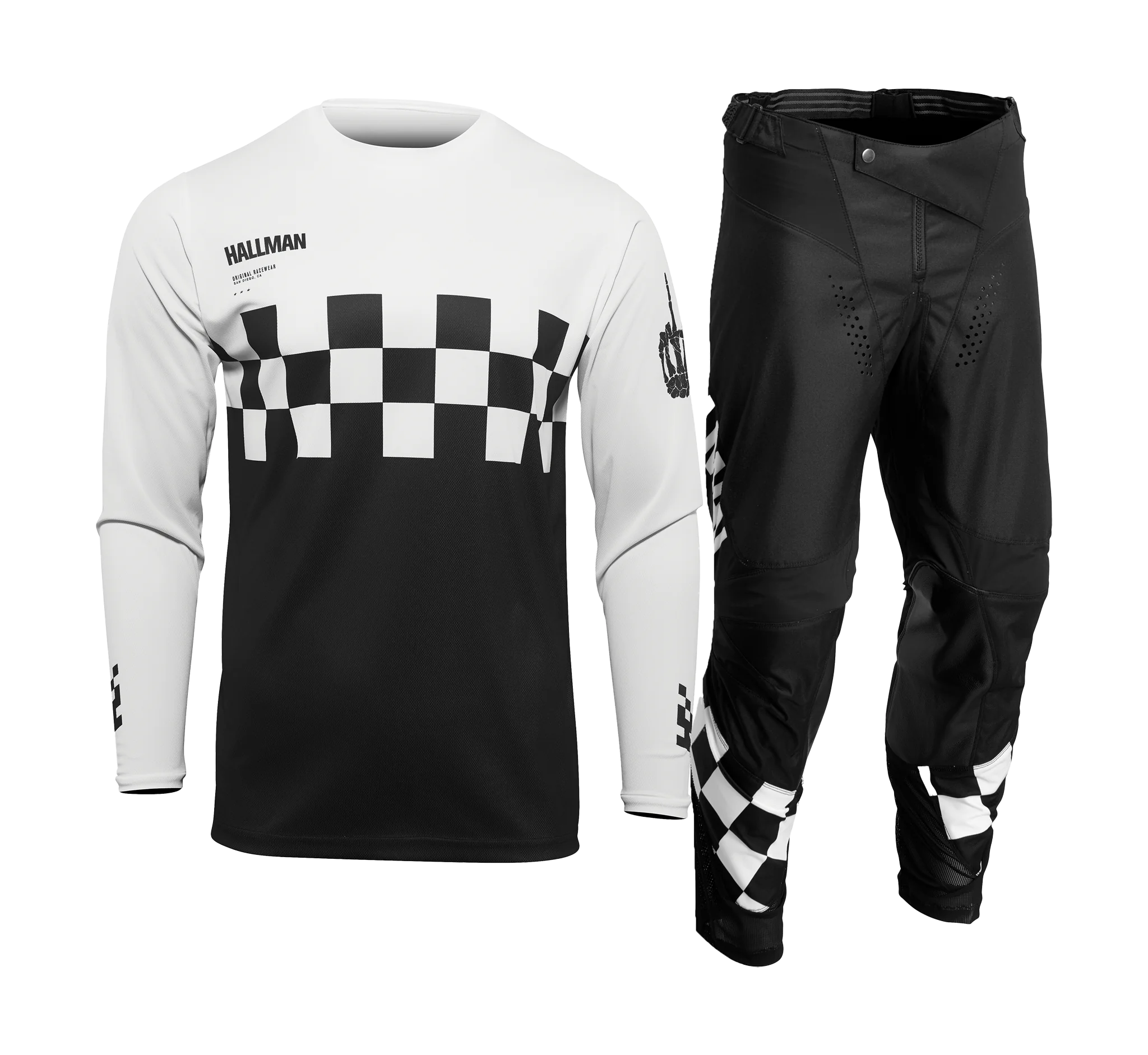 Thor Motocross Gear 2026 Hallman Differ Cheq - Black / White
