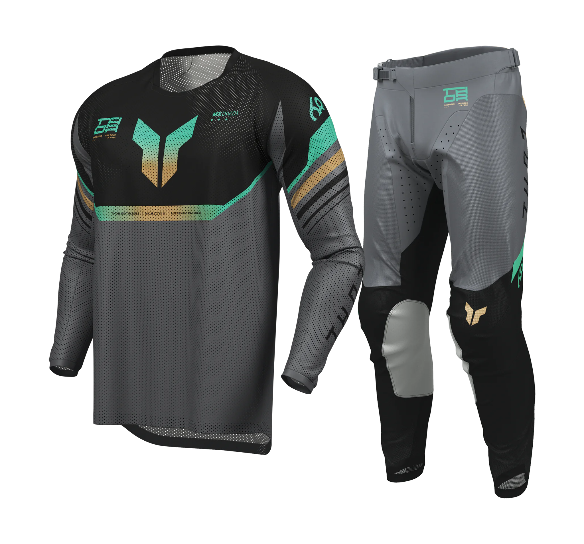 Thor Motocross Gear 2026 Launchmode Vented Raptor - Black / Charcoal