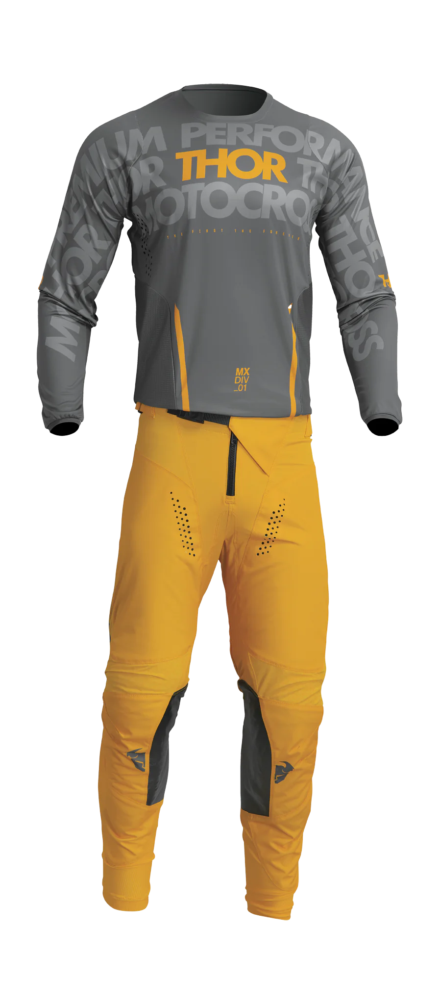 Thor Motocross Gear Pulse Mono - Grey / Yellow
