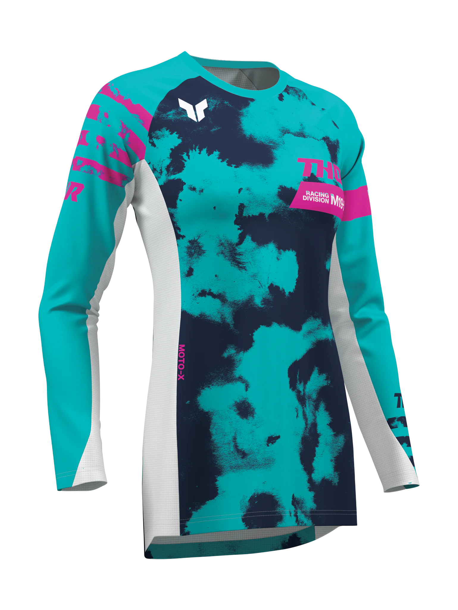 Thor Women Motocross Jersey 2026 Launchmode Bleach - White / Aqua