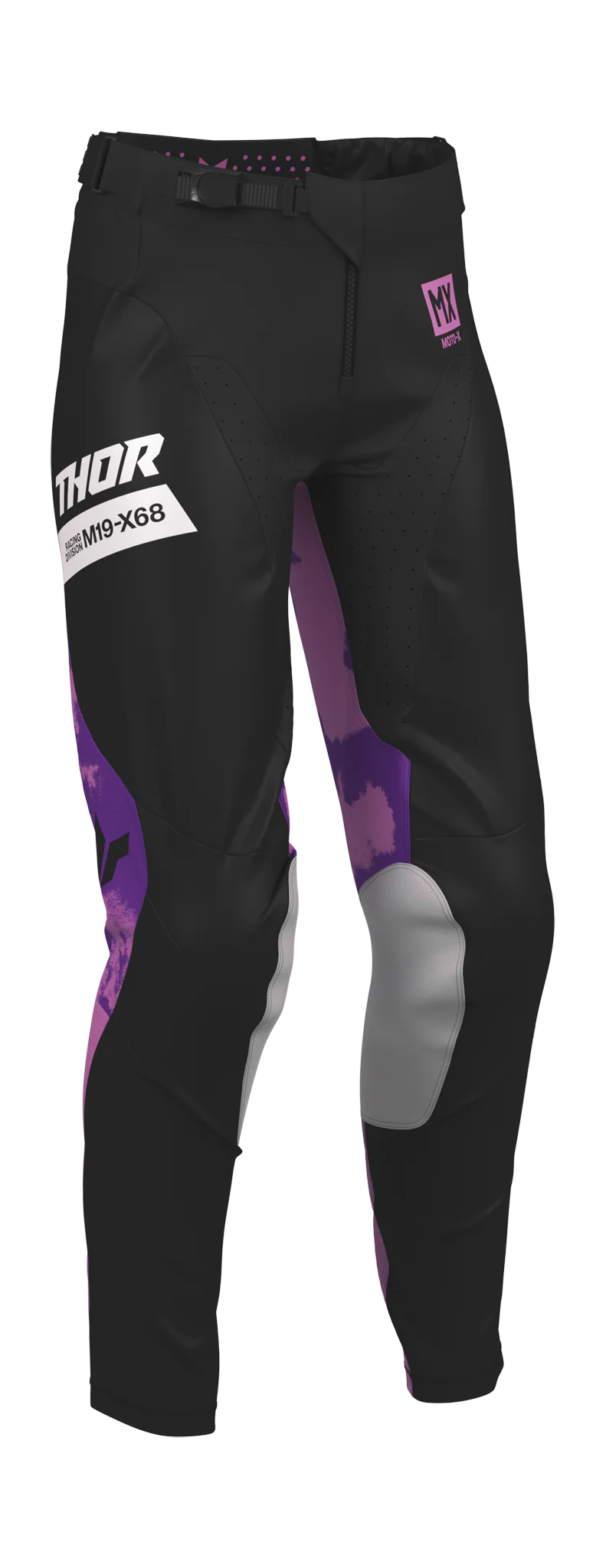 Thor Women Motocross Pants 2026 Launchmode Bleach - Black / Orchid